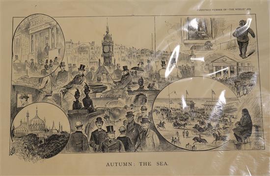 G. Durand Holiday Time at The Seaside ... Brighton, from I.L.N. all unframed